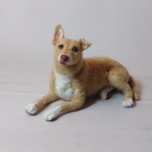 Custom Needle felted pet sculpture Dog memorial Felted wool animal