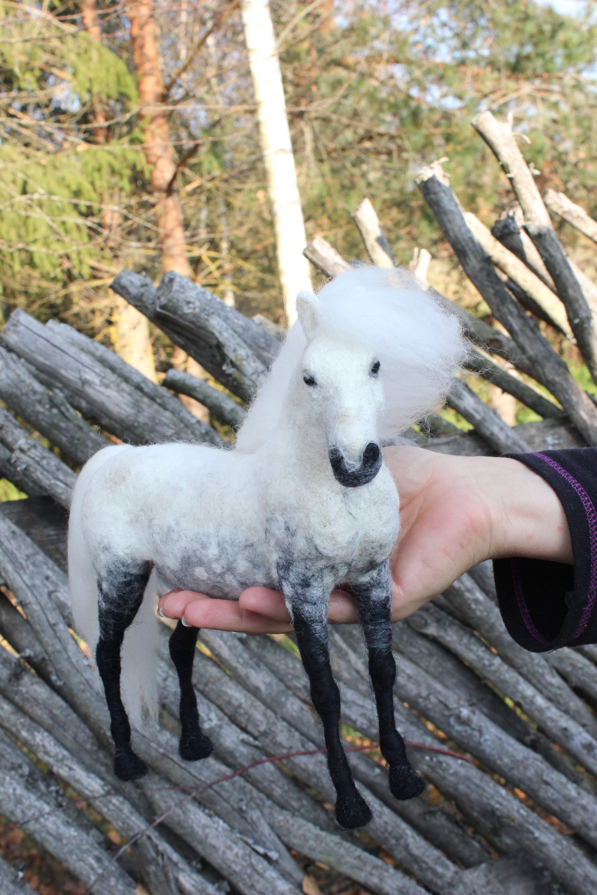 Custom felt horse needle felted horse portrait made to order Etsy