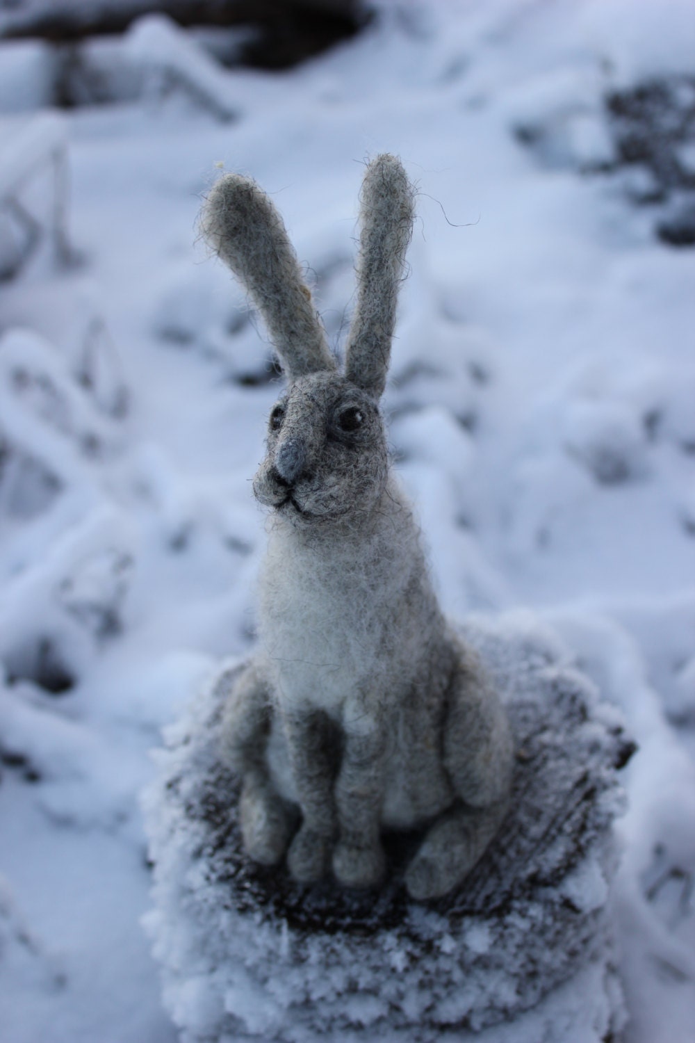 Needle Felted Animal. Hare, Rabbit or Bunny.miniature Soft Sculpture ...