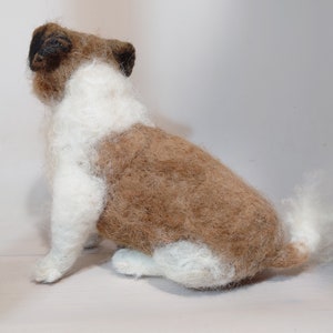 Dog replica Pet loss gift Felted dog sculpture image 7