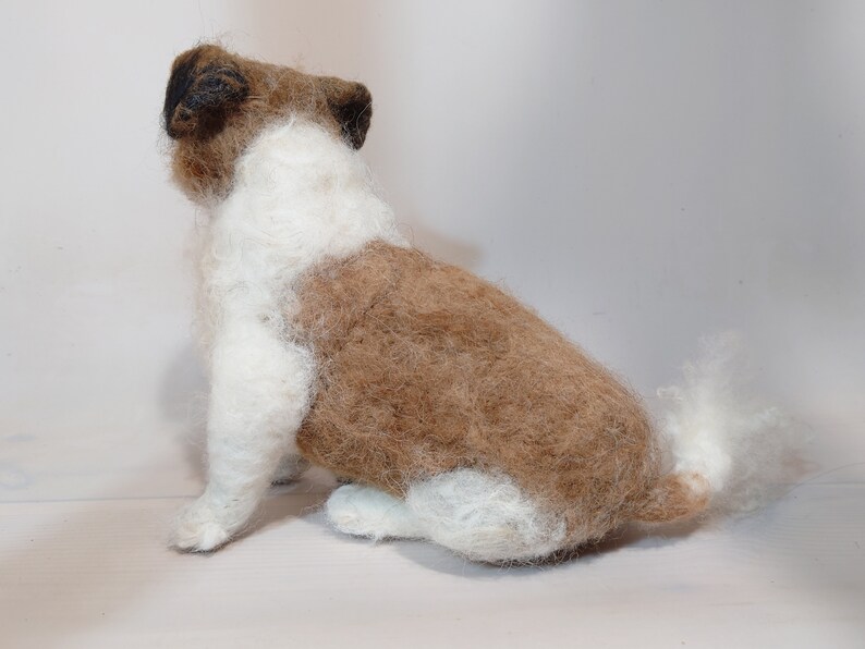Dog replica Pet loss gift Felted dog sculpture image 7