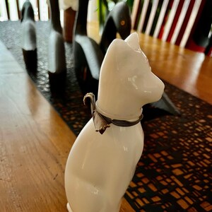 Vintage Avon Ming Cat Perfume Bottle/ Original Ribbon/ Empty