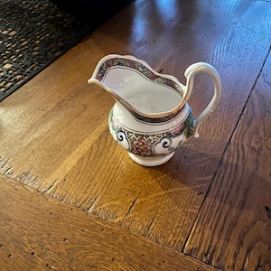 Vintage Minton Cream Pitcher/ Hand Painted Pattern #13157/ Made in England/ c 1930