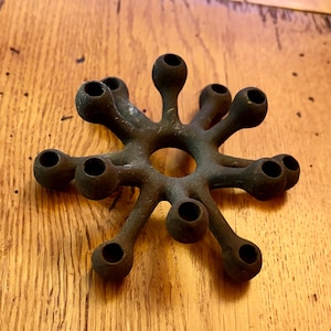Vintage Mid Century Modern Jens Quistgaard Dansk Cast Iron Spider Candle Holder