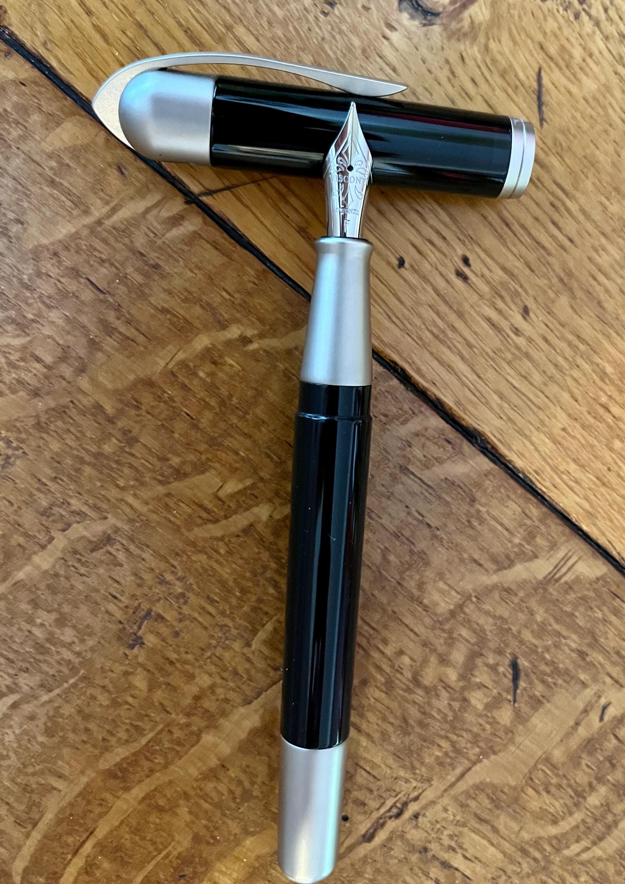 2001 Visconti Firenze Pericle Fountain Pen/ Black Acrylic, Chrome