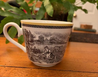Vintage Villeroy Boch Audun Ferme Cup - German Porcelain Tea or Coffee Cup