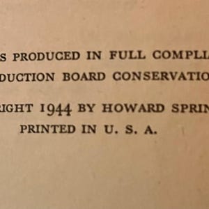 Vintage 1944 Book 