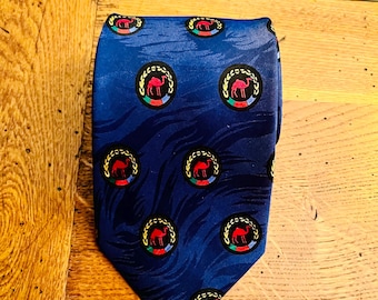 Vintage Necktie: Eritrea Coat of Arms Men&#39;s Neck Tie/ African Country Silk Necktie/ Eritrea Dress Silk Tie By Azieb G. Design