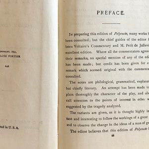 1891 Corneille's Polyeucte/ Editor A Fortier/ Polyceute par Pierre Corneille image 5