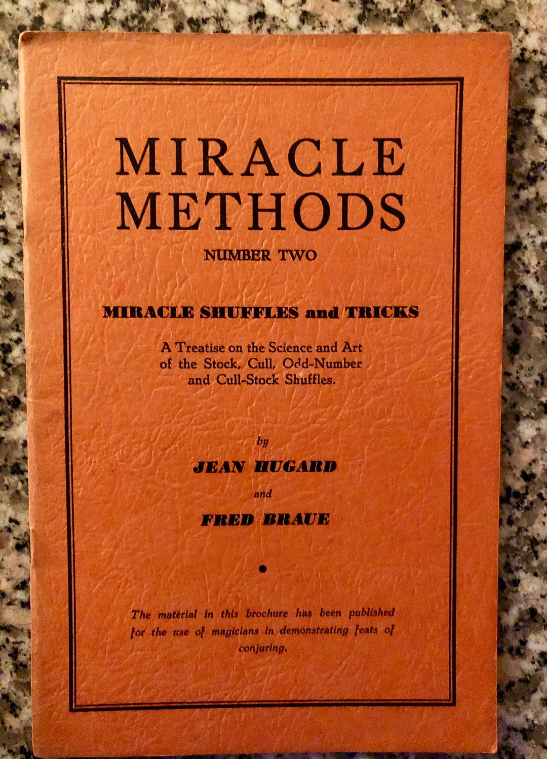 Vintage Magic Book: Miracle Methods Number Two - Miracle Shuffles and ...