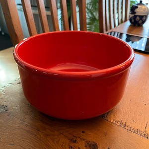 Vintage Red Waechtersbach 9” Serving Bowl/ Made in Spain/ 1970s Large Waechtersbach Serving Bowl/Salad Bowl