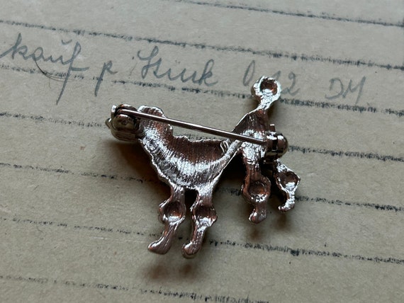 Vintage 80's 90's old stock small silver tone dog… - image 5