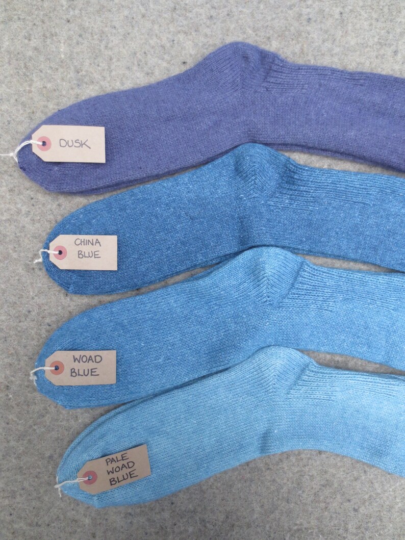 Naturally Dyed Woolly Welly Boot Socks Etsy