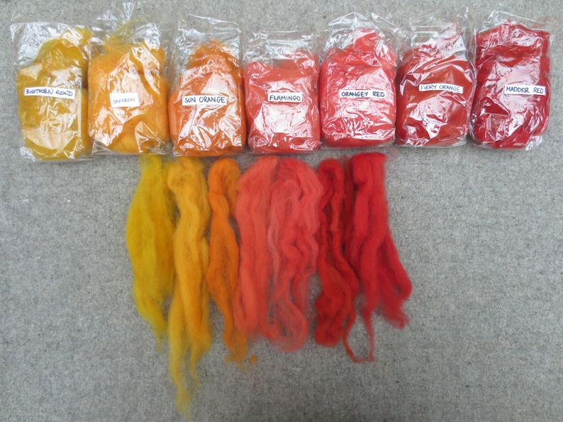 Naturally dyed British Shetland felting wool image 9