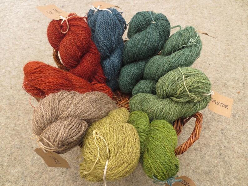 Naturally dyed British Herdwick DK worsted spun yarn in 50g image 0