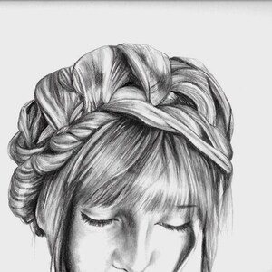 Pensieri Tranquilli Stampa Arte Fine Arte Ritratto Femminile Etsy