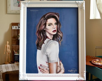 Original Painting Lana Del Rey Fan Art Original Canvas Painting