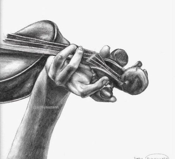 Strings Fine Art Print Violin Drawing Print Violinist Art Gift Musician  Gift Light Academia Orchestra Art - Etsy