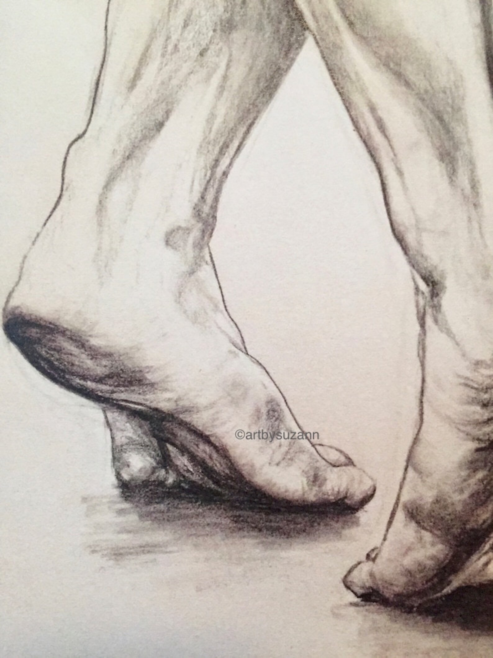 Instant Download Dancing Feet Art | Printable Dance Drawing | Ballet ...