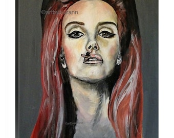 Canvas Print Lana Del Rey Ready to Hang Painting Print Lana del Rey Fan Art