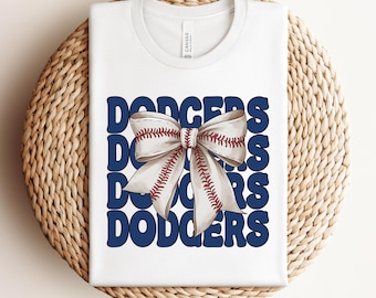Camiseta gráfica LA Baseball Bow / Camiseta para el día del partido de los LA