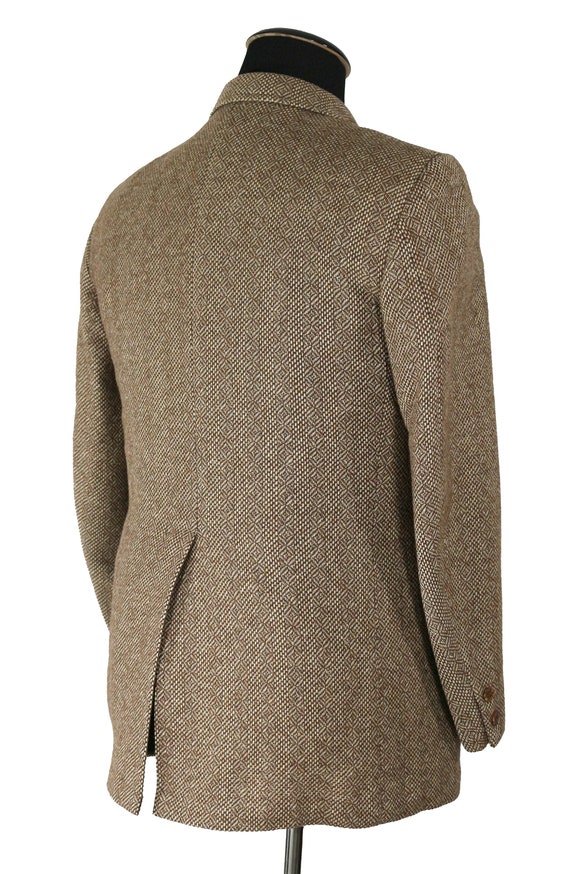 1960's Nottingham Men's Tweed Sport coat, Brown D… - image 7