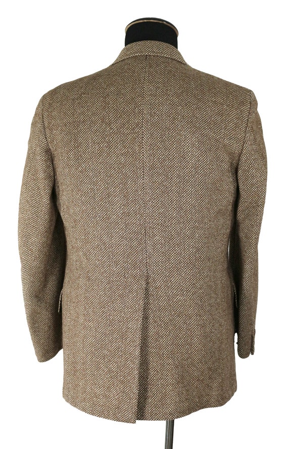 1960's Nottingham Men's Tweed Sport coat, Brown D… - image 6