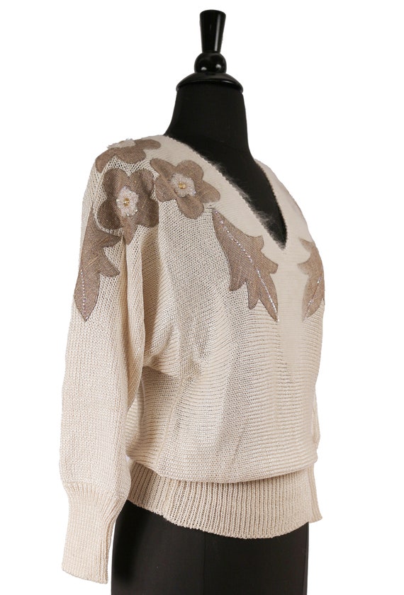 1980's Art to Wear Sweater, Luxe Angora and Silk … - image 2