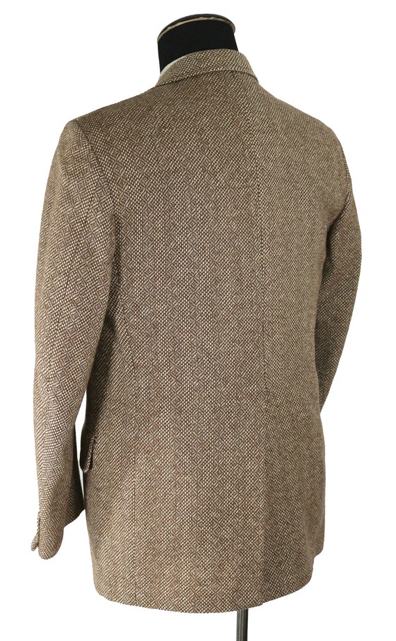 1960's Nottingham Men's Tweed Sport coat, Brown D… - image 5