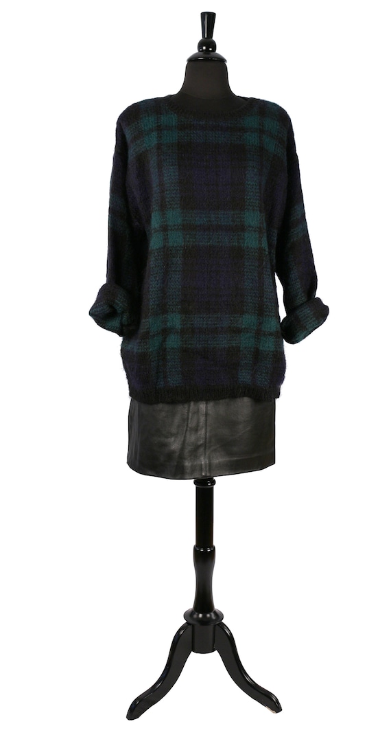 Blackwatch Tartan Mohair Sweater, by Nell Flowers,