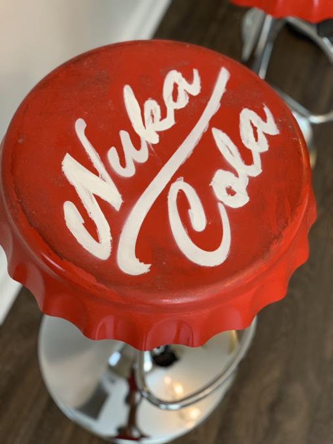 Nuka Cola Bottle Cap Bar Stools Etsy