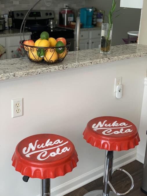 Nuka Cola Bottle Cap Bar Stools Etsy