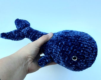 Crochet whale, whale toy, knit whale, crochet whale toy, whale amigurumi, whale plushie, Wally the whale, blue whale toy, crochet blue whale