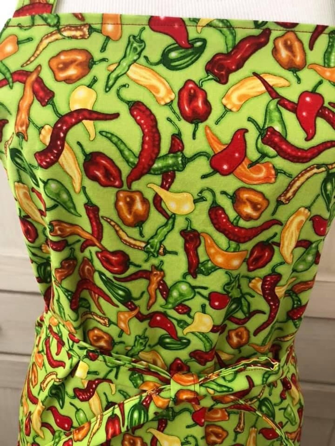 Hot chili pepper apron grilling apron chili peppers kitchen Etsy