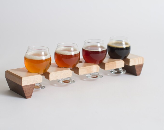 Beer Flight Sampler W/ Glasses Etsy