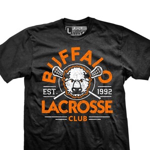 Buffalo Lacrosse Club Adult unisex t-shirt | graphic t shirt | screen printed | BLACK premium Tee shirt