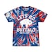 Lets Go Buffalo Tie Dye Adult unisex t shirt | Red & Blue Football Tee | graphic t shirt | screen printed | premium shirt 