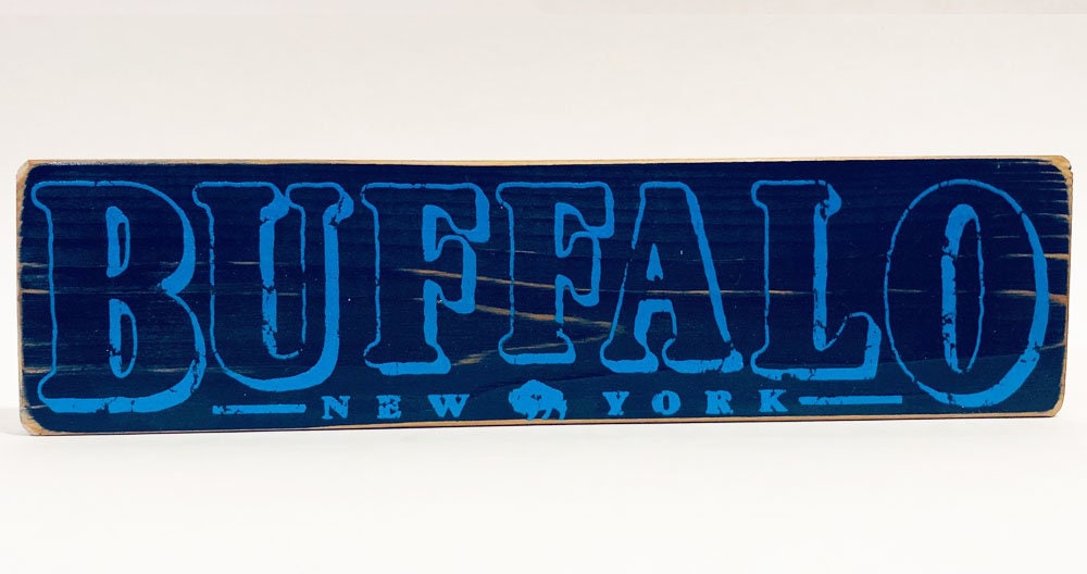 Buffalo New York Wooden Sign Etsy