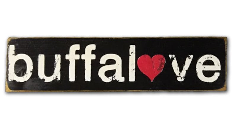 Buffalove rustic wooden sign image 2