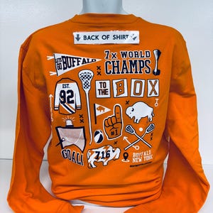 Buffalo LAX art Collage Adult CREWNECK | screen printed | premium pullover crewneck sweatshirt