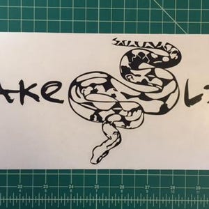 Snake Life Decal/Sticker 4"x13" Red Tail Boa