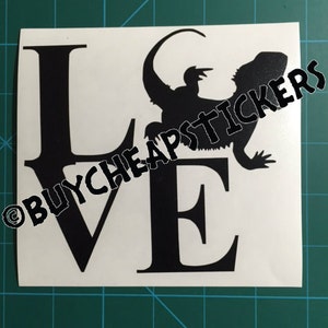 Bearded Dragon Love Decal/Sticker-5x5