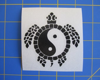 Yin Yang Sea Turtle Decal/Sticker 5x5