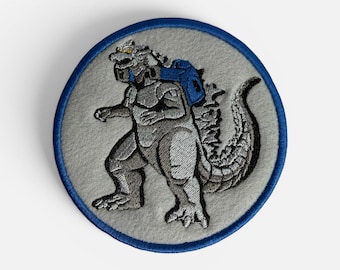 Mechagodzilla Embroidered Coaster