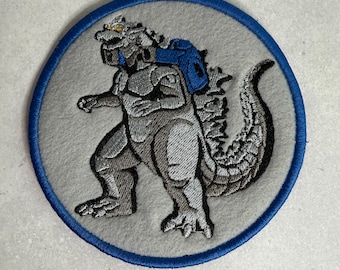 Mechagodzilla Embroidered Coaster