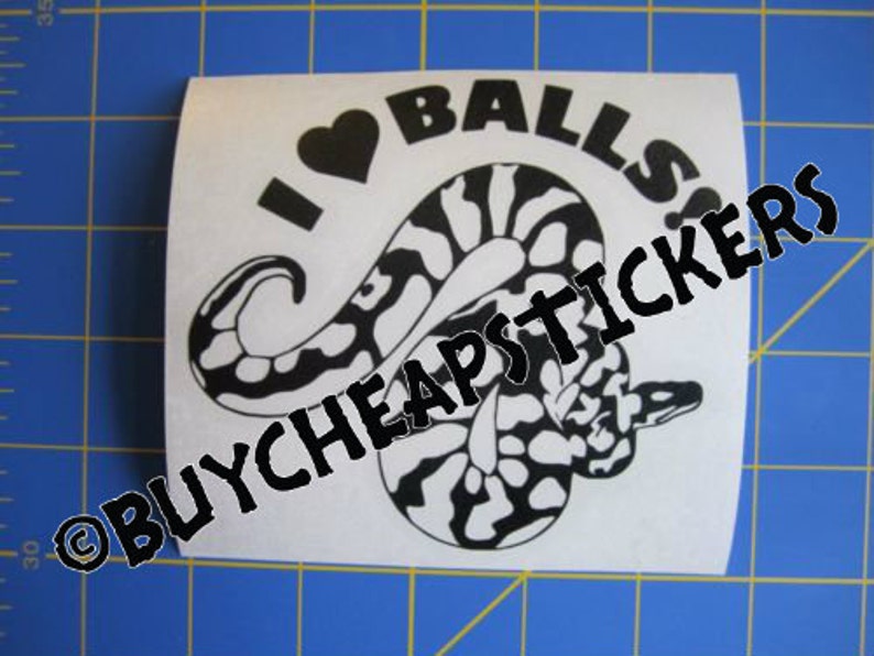 Ball Python Snake Decal/sticker I Love Balls 4X4 - Etsy