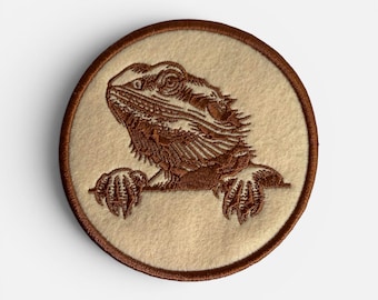 Bearded Dragon Embroidered Coaster