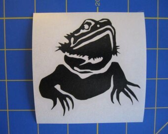 Decalcomania/adesivo drago barbuto 3X3