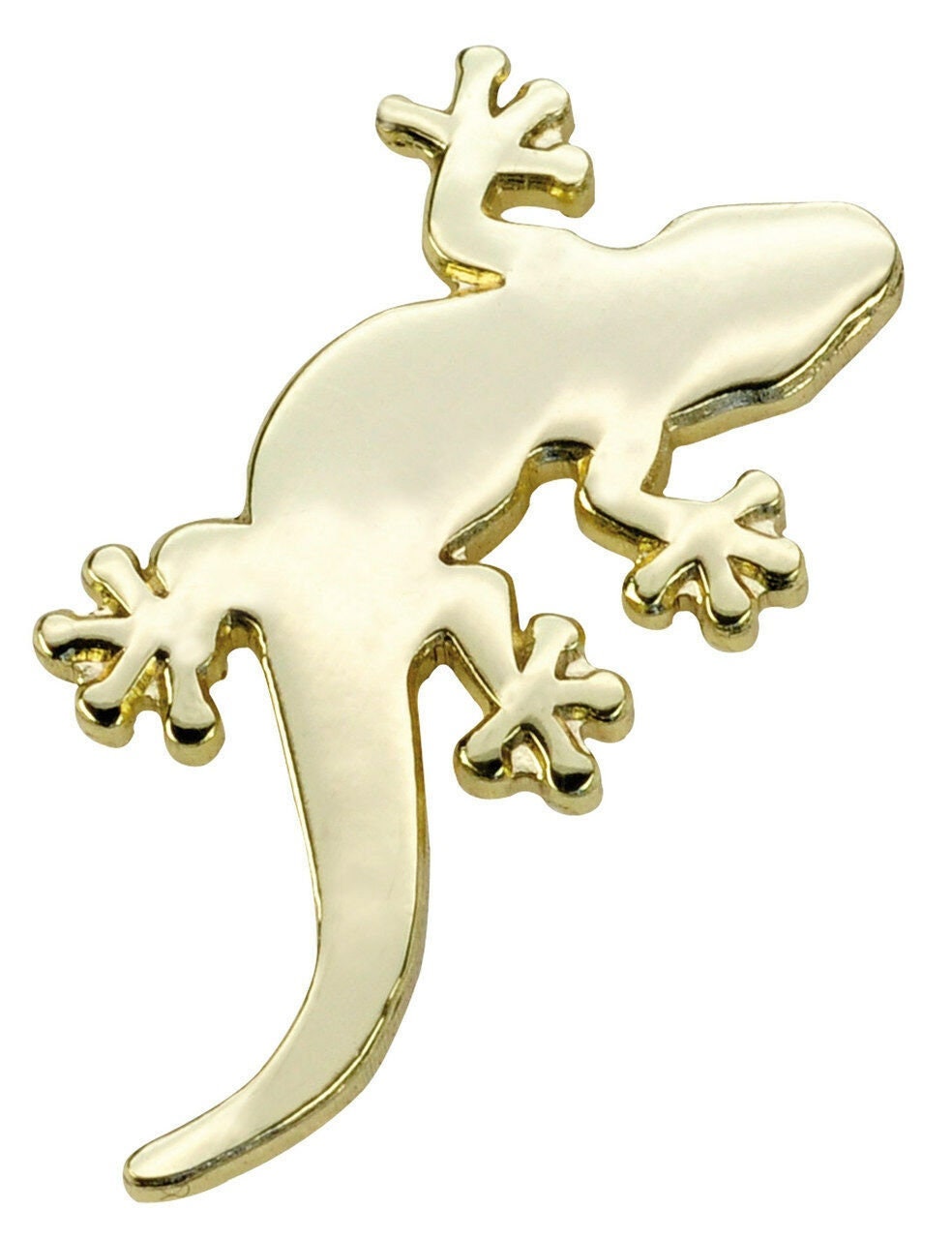 GOLD PLATED GECKO ENAMEL PIN BADGE NEW 