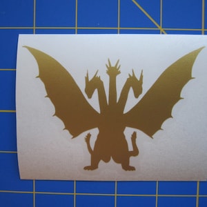 Decalque/adesivo King Ghidorah #3 - 1,5x2, 3x4, 5x7